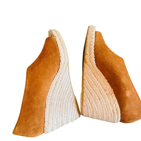 Vince Sonora Cashew Brown Espadrilles Wedges, Size 7 - Picture 4 of 11